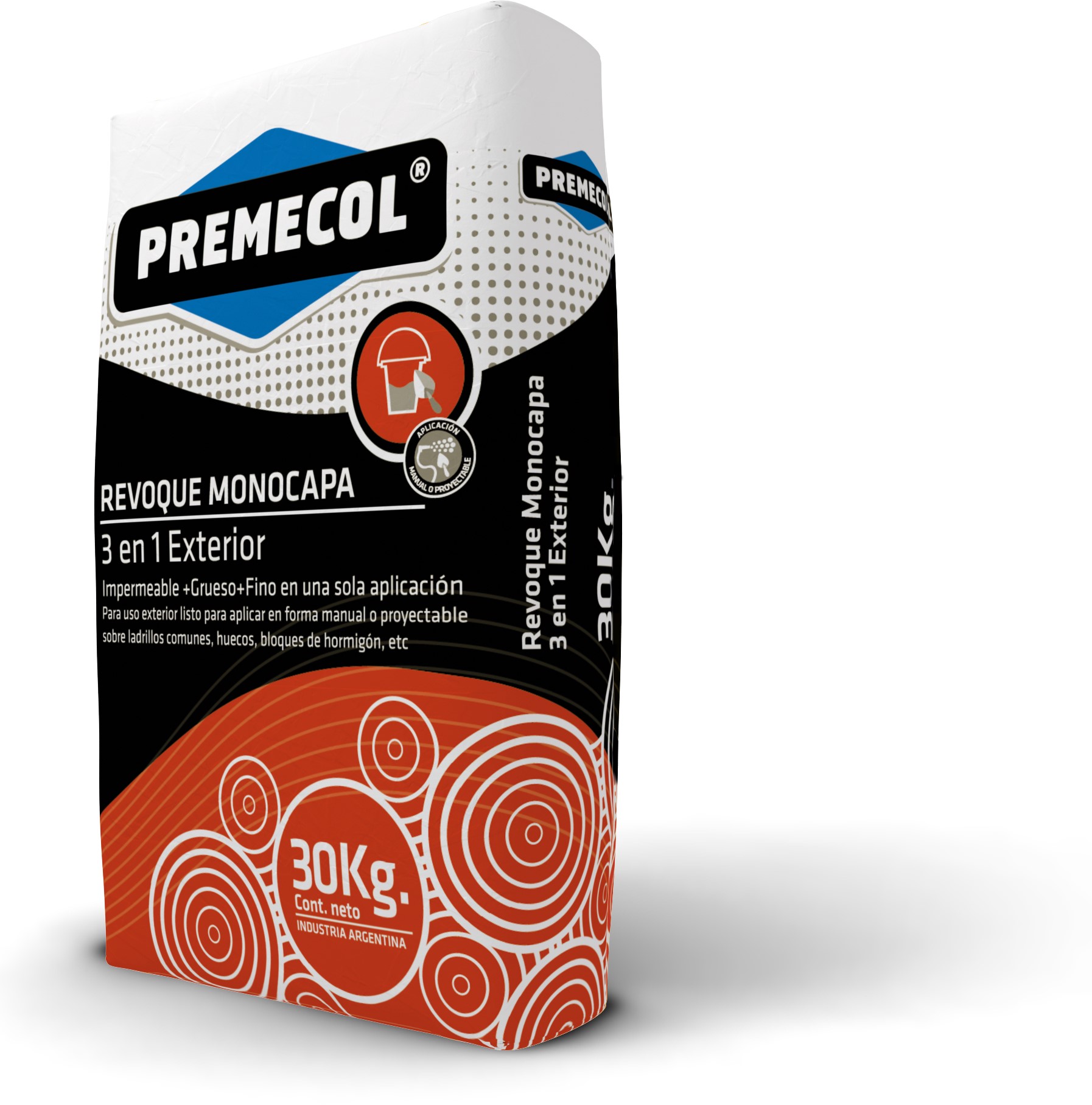 Premecol REVOQUE MONOCAPA 3 EN 1 PROYECTABLE  30 Kg